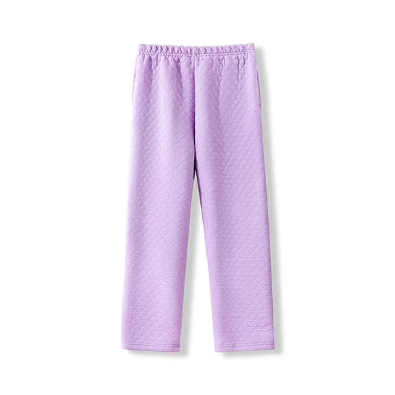 Blmnix Sleep Pants Womens Pajama Pants Plus Size Fleece Pajamas Pajamas Purple Full Wide-Leg Womens Sleepwear,XL