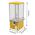 thumbnail image 3 of 25in-Height Commercial Vending Machine, 25 Cents Candy Selling Machine, Automatic Gumball Machine, Toy Capsule Dispenser Machine for Game Stores and Retail Stores (Yellow), 3 of 15