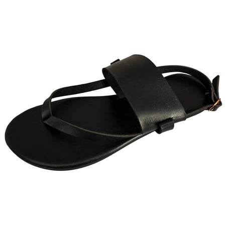 

KaLI_store Slip On Shoes Women Women Sandals with Arch Support Comfortable Cushion FootBed Orthopedic Sandals Black