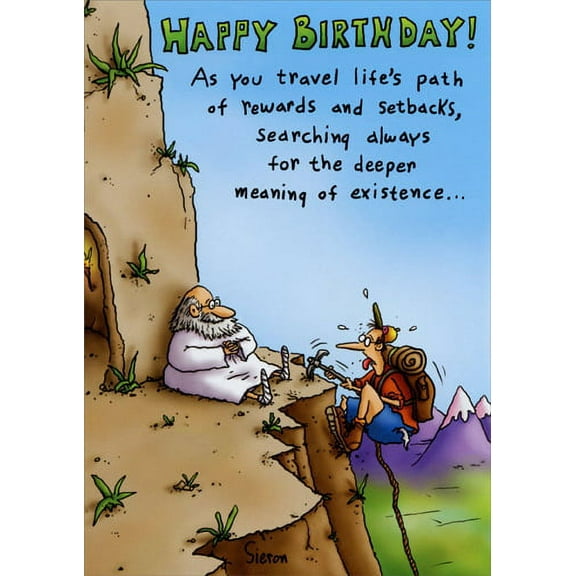 Oatmeal Studios Travel Life's Path Funny / Humorous Birthday Card