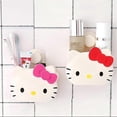 thumbnail image 3 of Organizador de baño de Hello Kitty, soporte para cepillos de dientes, estante de ducha autoadhesivo de pared, bonito organizador de ducha, decoración de baño/tocador (rosa), 3 of 5