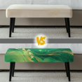 thumbnail image 5 of Psesaysky Soft Dining Room Bench Slipcover, Green Gold Marble Star Polyester Spandex Fabric, Anti Dust Washable Bench Protector for Dining Room Home, 5 of 7