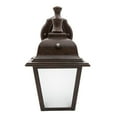 thumbnail image 2 of Maxxima LED Porch Lantern Outdoor Wall Light, Aged Bronze w/ Frosted Glass, Dusk to Dawn Sensor, 3000K, 2 of 5