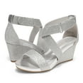 thumbnail image 2 of Women's Elastic Ankle Strap Wedge Sandals, 2 of 5