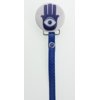 Hamsa Pacifier Clip with Matching Leather Strap