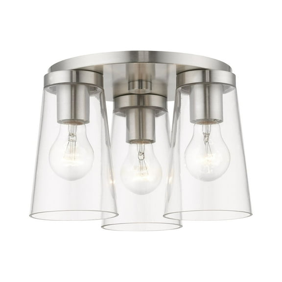 Livex Lighting - Cityview - 3 Light Large Flush Mount In Contemporary Style-7.13