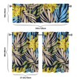 thumbnail image 5 of Tropical Garden Kitchen Curtains Set 27.5x36in Polyester Valance and Tier Panels, Hawaiian Leaves and Flower Window Curtains for Island or Vacation Kitchen Use, 5 of 5