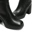 thumbnail image 5 of BURUDANI Women Platform Gogo Knee-High Boots Square Toe Chunky Block Heel Side-Zip Tall Boots, 5 of 8