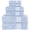 Blue, variant on Modern Threads Spunloft 6-Piece Cotton Bath Towel Set, Eucalyptus
