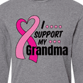 thumbnail image 4 of Inktastic Breast Cancer Awareness I Support My Grandma Pink Ribbon Long Sleeve T-Shirt, 4 of 5