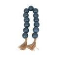 thumbnail image 6 of Wooden Beads Garland with Tassel for Home Decor - Mango Wood Garland for Entryway and Cabinet Styling - Decorative Accent for Office, Coffee Table, and Living Room Decor - 2", Blue, 6 of 11