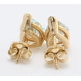 thumbnail image 4 of 3.00 Carat Natural Blue Aquamarine in 14K Solid Yellow Gold Stud Earrings, 4 of 5