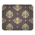 thumbnail image 1 of NUDECOR Splendor Regal Gray Styled Floral on Dust Rose Brown Striped Mousepad Mouse Pad Mouse Mat 9x10 inch, 1 of 1