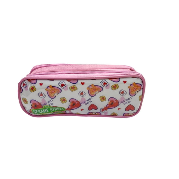 Pink Sesame Street's Elmo Pencil Pouch- 2 compartments Elmo Cosmetic Bag