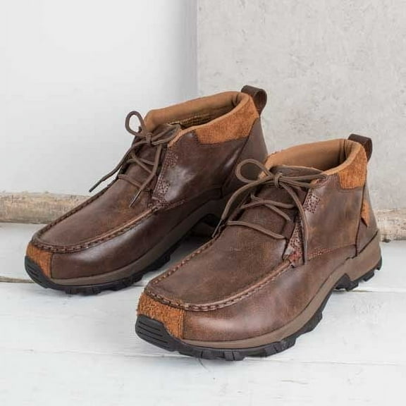 Men's Twisted X MHKW002 Hiker Moc Toe Chukka Boot Brown Waterproof Leather 8 W