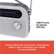 RadioShack AM/FM/SW 3-Band Vintage Radio with Bluetooth function and USB/TF ports