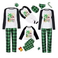 thumbnail image 1 of Pijamas familiares navideños a juego, conjuntos de pijamas verdes de Papá Noel, Navidad en julio, 1 of 3