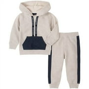 Calvin Klein Baby Boy GREY/NAVY 2 Pc Logo Hoodie & Jogger Pants Set 12M