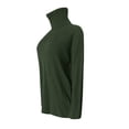 thumbnail image 4 of Lovskoo 2024 Sweaters for Women Turtleneck Casual Loose Fitting Long Sleeved Knitted Pullover High Neck Sweater Olive Green, 4 of 5