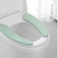 thumbnail image 4 of Fwttom Toilet Seat Covers, Thickened Toilet Seat Pad Two Piece Adhesive Rainproof Toilet Seat Cover Washable Toilet Seat Pad Reusable Toilet Cover for Home Decor, 4 of 7