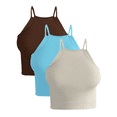 thumbnail image 1 of SET DE 3 TOP DE MUJER UNITALLA PARA USO DEPORTIVO O CASUAL TELA STRETCH, 1 of 5