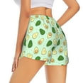 thumbnail image 3 of Bixox Women's Avocado pattern 2 in 1 Running Shorts - Lightweight Athletic Workout Gym Yoga Shorts Liner with Pockets - Medium, 3 of 7