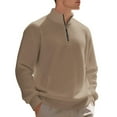 thumbnail image 4 of Awdenio Mens Shirts Quarter Zip Pullover Sweatshirts Mock Neck Casual Golf Shirts Long Sleeve Waffle Shirt Half Zip, 4 of 9