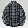 thumbnail image 2 of HCNTES Mens Flannel Shirts Long Sleeve Flannel Shirt Casual Button Down Plaid Shirt for Men(Z01-Black,5XL), 2 of 8