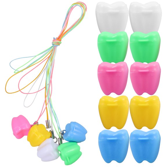 HONMEET Baby Tooth Keepsake Collection Box for Kids, 20 Pcs Assorted Color Storage Boxes for Baby Teeth Memory