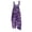 #01Black, variant on Women Gothic Halloween Suspender Overalls Witch Castle Hand Print Loose Linen Blend Casual Jumpsuits Purple M