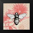 thumbnail image 2 of Medley, Elizabeth 20x20 Black Modern Framed Museum Art Print Titled - Bee on Pink Flower Square, 2 of 5