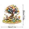 thumbnail image 3 of SLYNSHome Easter Bunny Decorations 2D Flat Acrylic Ornaments Eggs Tree Designs DIY Crafts Cute Rabbit Desktop Decor for Easter Party Decor, 3 of 6
