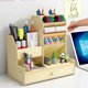 thumbnail image 4 of Stylish Wooden Pen Holder - Perfect for Office Desk, Bedroom Decor, and Student Storage, 4 of 5