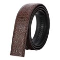thumbnail image 3 of Cinturón de cuero para hombre con trinquete y automático, sin hebilla, solo correa, 3 of 4