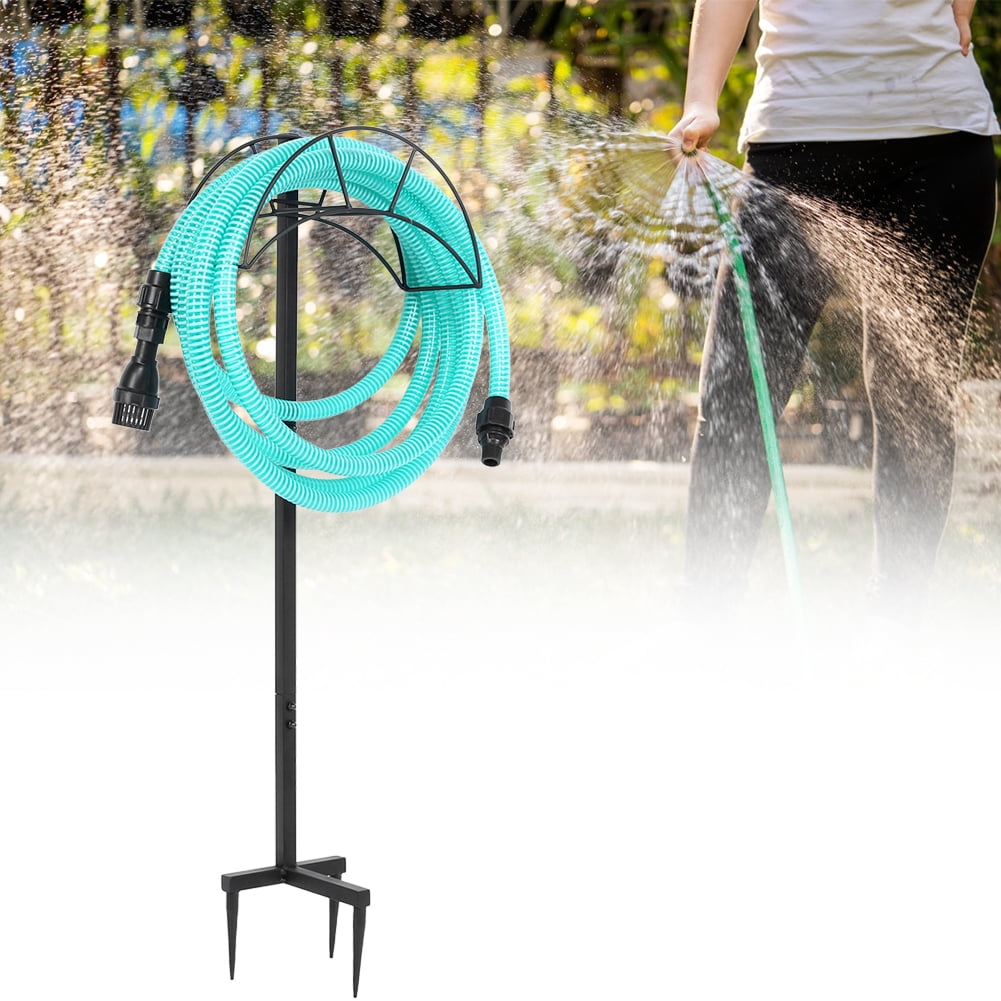 Mgaxyff Garden Hose Holder Detachable Free Standing Metal Water Hose