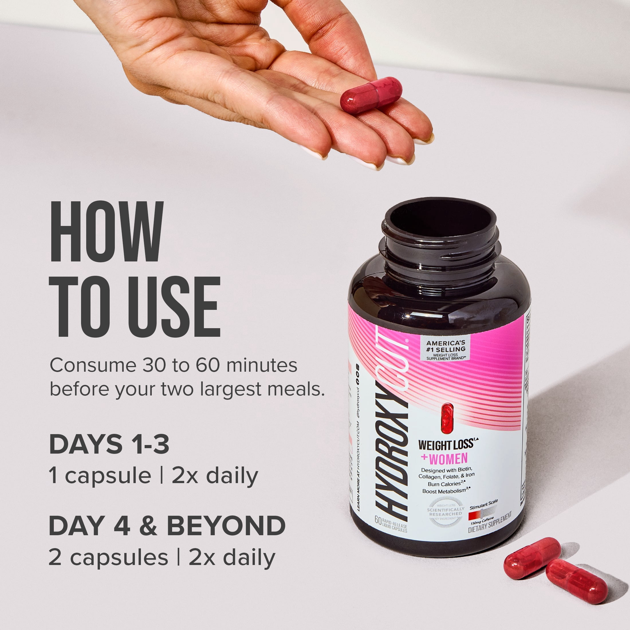 Hydroxycut Pro Clinical Max For Women Weight Loss Supplement Rapid Release Capsules 60 count