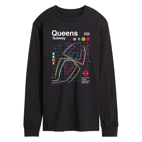 Spider-Man - Queens Subway - Men's Long Sleeve Graphic T-Shirt