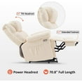 thumbnail image 3 of MCombo Power Lift Recliner with Massage and Heat for Elderly Living Room, Faux Leather 7533 Cream White, 3 of 8