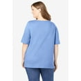 thumbnail image 2 of Woman Within Plus Size Perfect Elbow-Sleeve Square-Neck Tee, 2 of 5