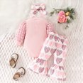 thumbnail image 7 of NOLDARES Baby Girl Clothes Toddler Infant Fall Winter Outfits Romper Newborn 0 3 6 9 12 18 24 Months Girls’ Clothing Set(Pink,3-6 M), 7 of 7