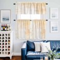 thumbnail image 2 of Collage Theme Kitchen Curtains Valances and Tiers Set of 3 Vintage Beige Oil Painting Texture Tier Curtains and Valance with Rod Pocket for Small Windows, 27.5"x24", 2 of 9