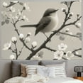 thumbnail image 2 of Nawypu White Floral Elegant Flower Tree and Birds Picture Retro Tapestry Decorations for Dorm Painting, 2 of 6