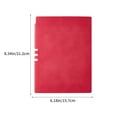 thumbnail image 2 of Hiroekza Solid Color Diary Thick Work Notebook A5 Perforated 200 Pages 8.34x6.18in 80g Dorian Paper Hardcover Business Pen Notebook for Office School Use Red, 2 of 7