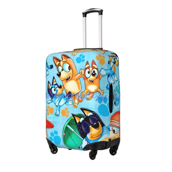 Netaao Bluey Printed Luggage Cover Durable Travel Accessories Suitcase Protector Fits 18-32 Inch Luggage(Excluding luggage)-Small