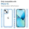 thumbnail image 4 of Dteck for iPhone 13 Case, Slim Lightweight Anti-Scratch Clear Back Shockproof Hard Bumper Transparent Cover for Apple iPhone 13 6.1" 2021, Blue, 4 of 8