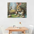 thumbnail image 2 of Nawypu Easter Bunny Is Decorating Eggs Poster Easter, Canvas Or Poster, Wall Art Easter, Home Decor, Decor Spring Print Easter Print Nursery, 2 of 6