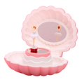 thumbnail image 1 of Caja de almacenamiento de baratija de joyería Macarena en forma de concha Rosa oscuro, 1 of 7
