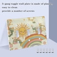 thumbnail image 3 of Yayeee Toggle Light Switch Wall Plate 2-Gang 4.56"x4.48" Decorative Outlet Cover, Beige Clouds, 3 of 7
