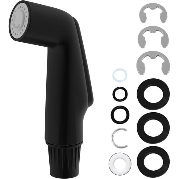 ERDS-Kitchen Sink Side Sprayer Head Replacement Universal Sink Sprayer Attachment Compatible with Delta, Moen, Kohler and Other OEM Brand, Pull Out Kitchen Sink Faucet Sprayer Head - Matteblack