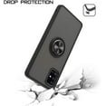 thumbnail image 5 of Xpression Cover for Apple iPhone XR Finger Ring Stand Holder Kickstand Hybrid Frosted Matte Silicone Soft TPU Hard PC Slim Frame Phone Case - Black, 5 of 8